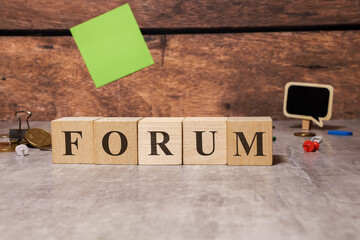 Forum Word In Wooden Cube