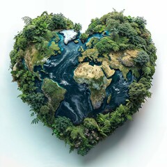 Planet Earth in the shape of a Hearth