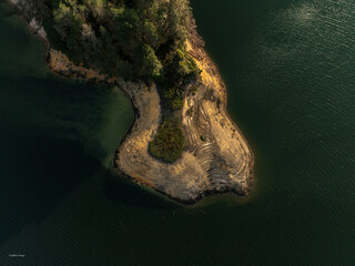 aerial view of the coast of island