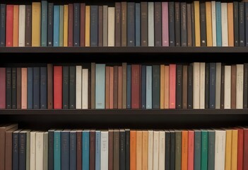 Multiple bookshelves filled with books of various colors and sizes