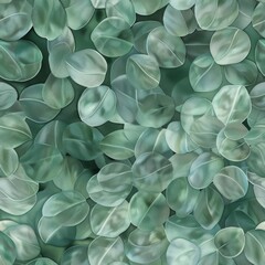 Lush Green Eucalyptus Leaves Texture for Natural Background