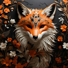 a Perfect Fox, its fur a lush blend of orange, brown, and white