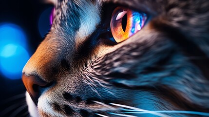 猫の目ポートレート,Generative AI AI画像 - obrazy, fototapety, plakaty