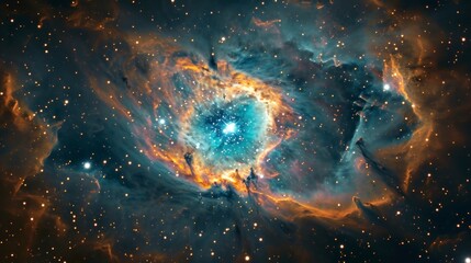 Amazing real nebula in space with real colors in high definition and quality full of stars - obrazy, fototapety, plakaty