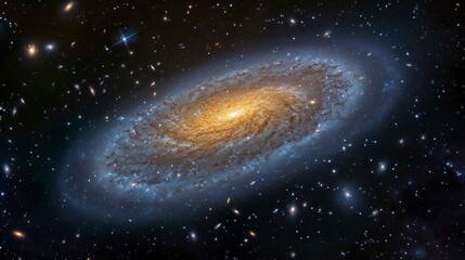 giant spiral andromeda galaxy in space in high resolution