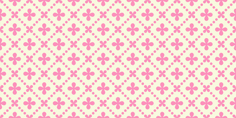 Abstract seamless pattern of pink cherry blossoms for wallpaper background and fabric