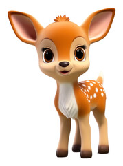 Fototapeta premium PNG Cute baby deer background figurine cartoon mammal