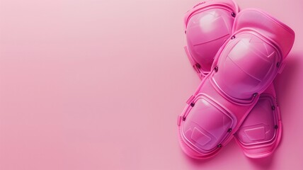 Pink sandals on pink background