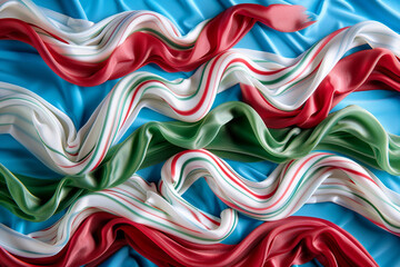 A mesmerizing view of playful candy cane red, forest green,  
