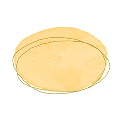 和風のかわいい水彩フレーム背景　イラストベクター素材