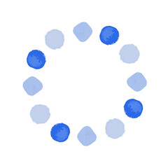 和風のかわいい水彩フレーム背景　イラストベクター素材