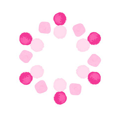 和風のかわいい水彩フレーム背景　イラストベクター素材