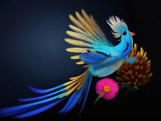 Obraz premium blue and yellow macaw ara