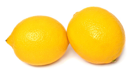 Two lemon isolated on white background