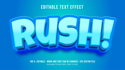 rush editable text effect