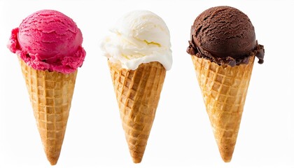 Frozen Symphony: A Colorful Array of Ice Cream Cones