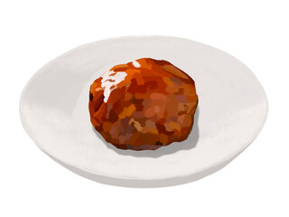 肉団子（1個）皿付き