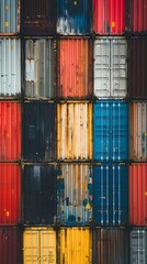 shipping containers, patterns of different shipping containers