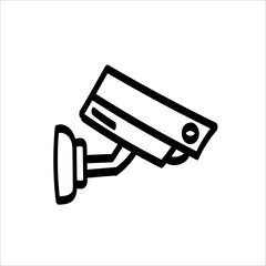 Flat icon of security camera vector
