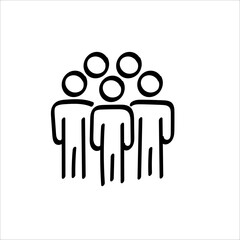 Flat icon of group people vector