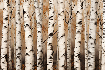 "360-degree panorama showcasing Birch Bark's natural beauty. Elegant and unique texture for diverse design projects."