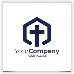 Obraz premium Vector Church logo design template