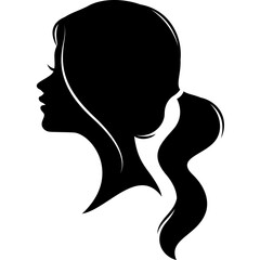 girl lady haircut style silhouette clip art for logo,decoration,poster,presentation,beauty products,etc
