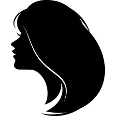 beauty woman long hair silhouette for logo,decoration,poster,presentation,beauty products,etc
