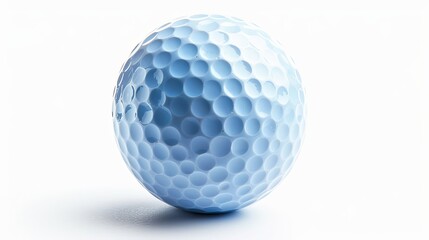 A golf ball isolated on white, with a provided clipping path.