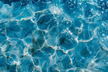 Obraz premium Turquoise water with bubbles