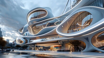 Unique style of architecture, with modern art as the theme, building looks like the newest,...