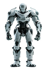 Mecha robot on white background