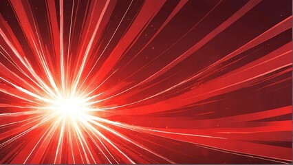abstract red colored light ray starburst glow background design from Generative AI