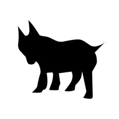 Vector illustration of farm animals, farm goats, etawa goats.