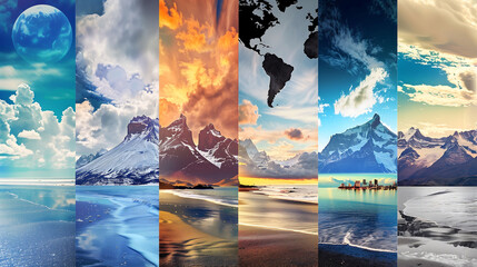 Nature's Canvas: A Collage of Dynamic Landscapes