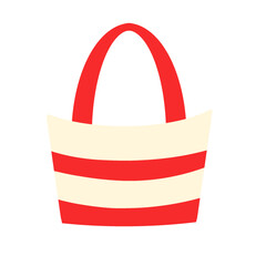 Red Beach Bag Illustration