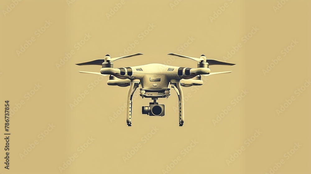 Poster simple element illustration of a drone icon, suitable for web and mobile applications.