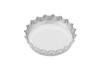 Silver bottle cap, transparent background