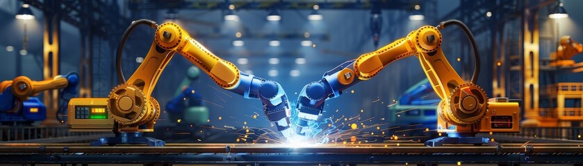 Construction industry, Robots welding structural steel for buildings and bridges