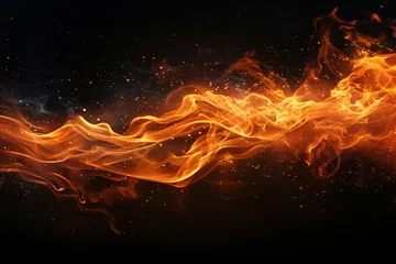 Foto op Canvas Fire, Flames, Studio SHot, Generative AI © Vig