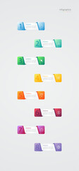 Fototapeta premium Infographic 8 options design elements for your business data. Vector Illustration.