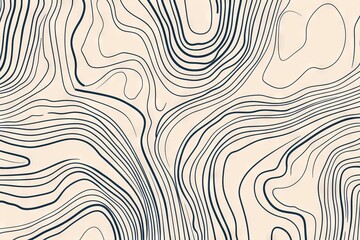 abstract line art background with scribble and curved lines minimalist doodle pattern - obrazy, fototapety, plakaty