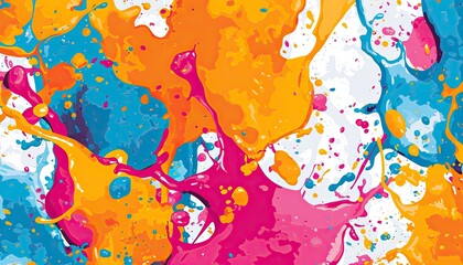 An abstract splash of red, yellow, blue, and white, adding a burst of vibrant colors 🎨✨ Perfect for a modern and lively touch! #ColorfulAbstractSplash