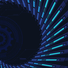 Abstract technology background with the Hi-tech futuristic concept