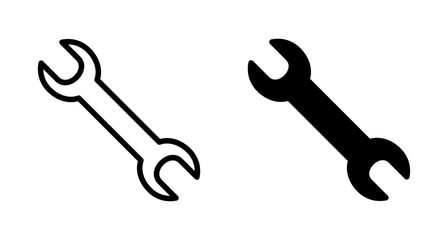 wrench icon vector isolated on white background. Wrench vector icon. Spanner symbol