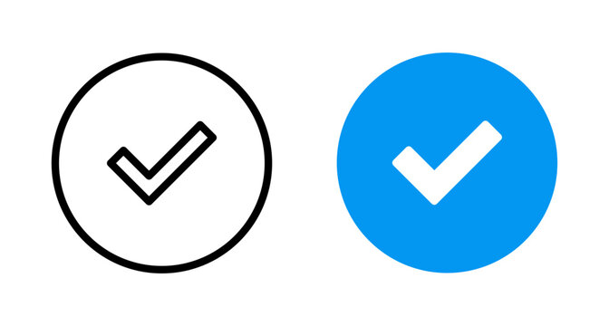 verified icon vector isolated on white background. verification check mark. approved icon