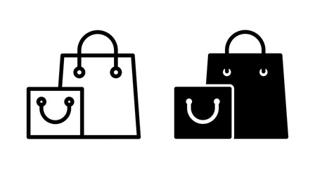 Shopping bag icon vector isolated on white background. Shopping bag vector icon. Basket icon