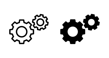 setting Icon vector isolated on white background. setting vector icon. Cog settings Icon Symbol. Gear