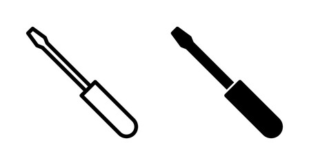 Screwdriver icon vector isolated on white background. Screwdriver vector icon