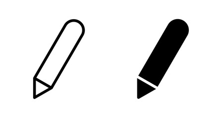 Pencil icon vector isolated on white background. Pencil vector icon